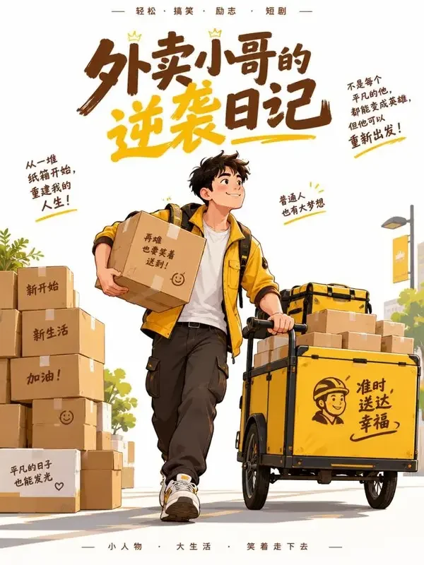 红果短剧《落魄小哥的翻盘局》封面 - 逆袭小哥题材短剧